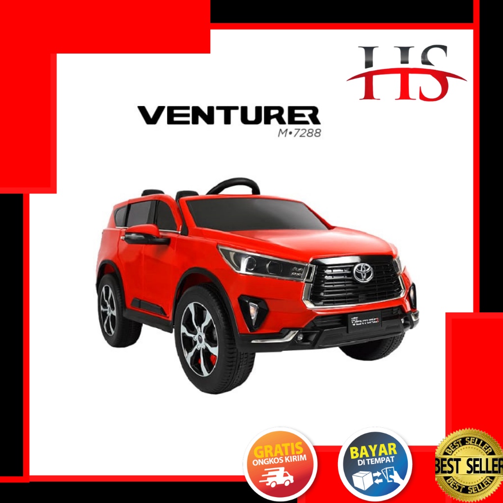 MOBIL LISTRIK AKI MAINAN ANAK INNOVA VENTURER PMB M-7288 M7288 REMOTE