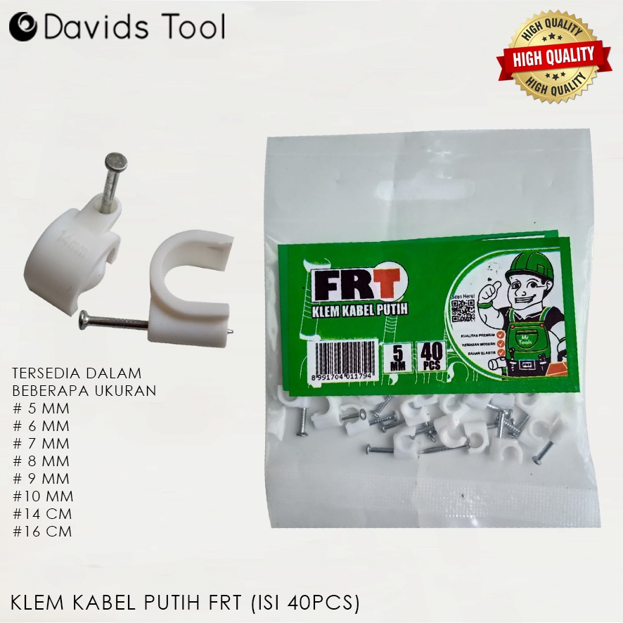 Klem Kabel Listrik Pengikat Cable Clip Frt