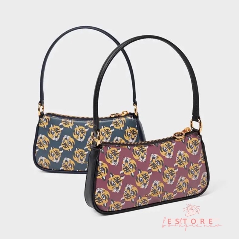 Tiger Print Jacquard Bag