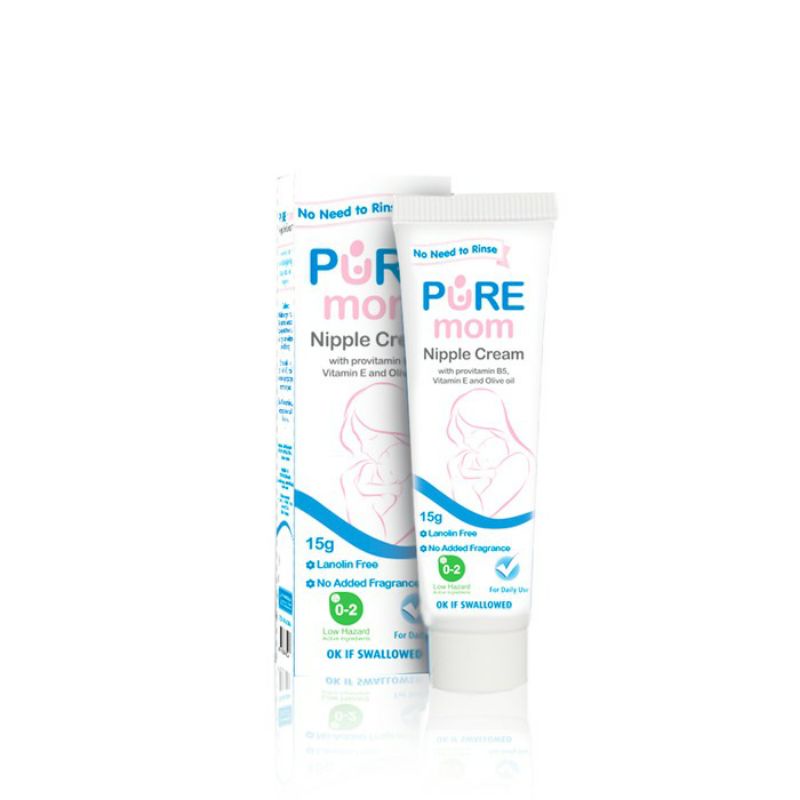 Pure mom nipple cream - krim perawatan puting susu ibu | krim payudara ibu menyusui | nipple cream