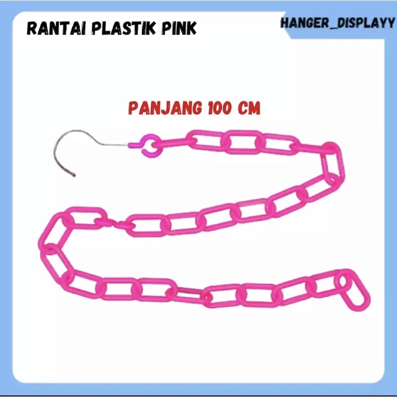 Hanger Rantai Plastik Warna  | Gantungan | Distro | Display Toko | Kait Besi