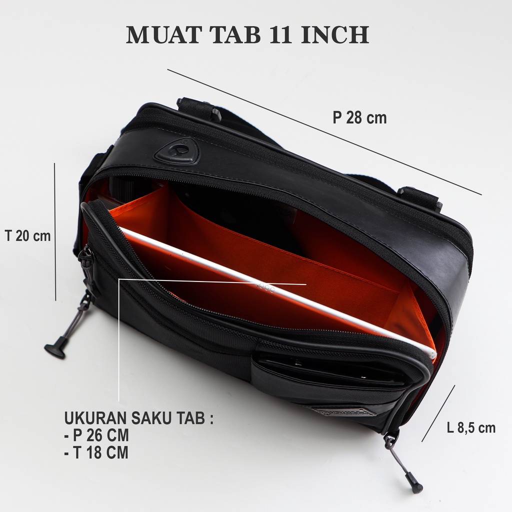 Tas Selempang Pria Waterproof Muat Tab 11 Inch Original - Hesper Mokamula