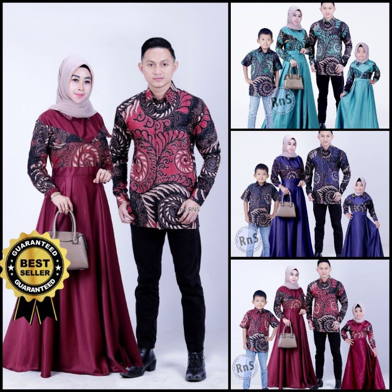 Batik Couple Keluarga Sania Ruffle Ori Ndoro Jowi termurah Puser Valvet