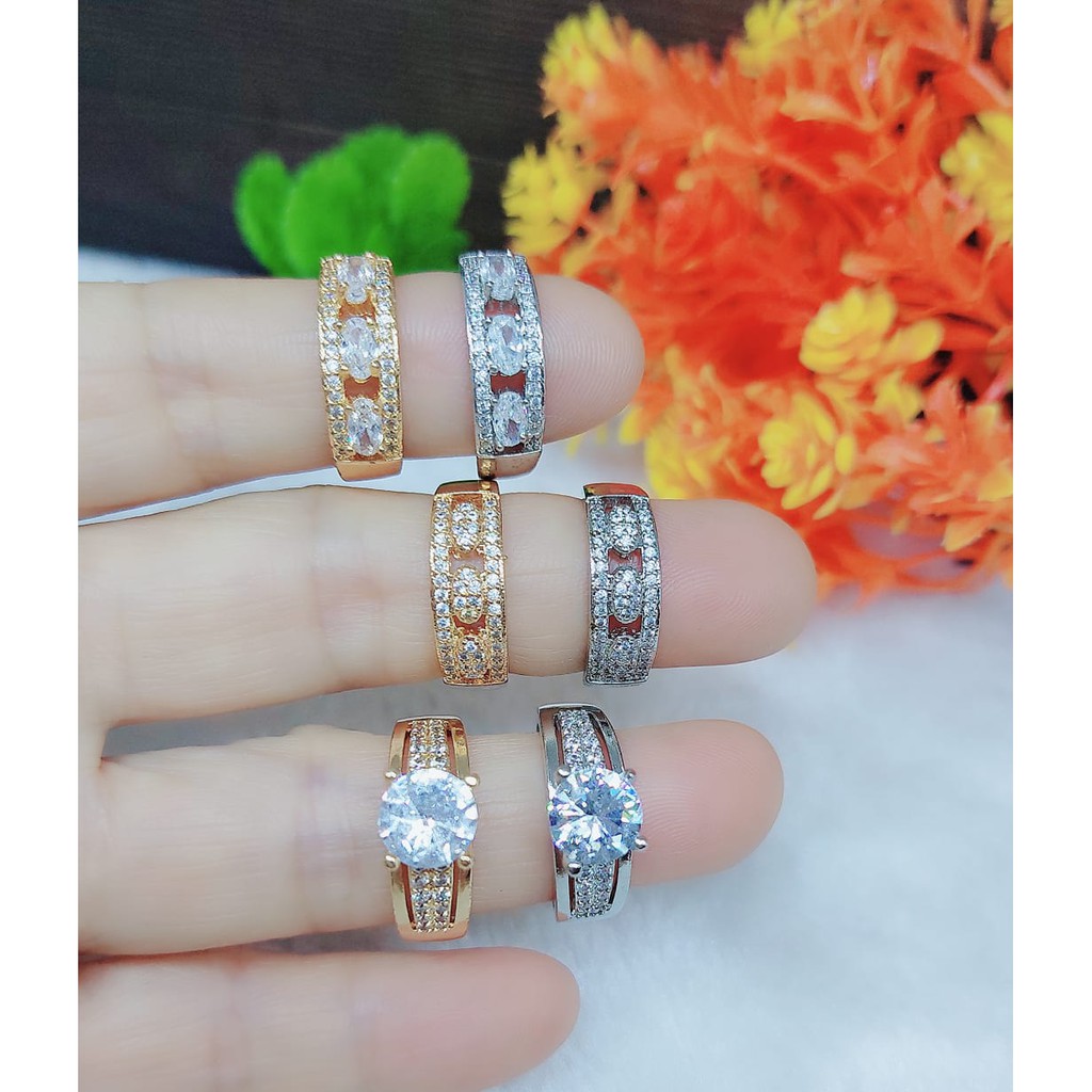 Cincin Perhiasan permata lapis emas Xuping