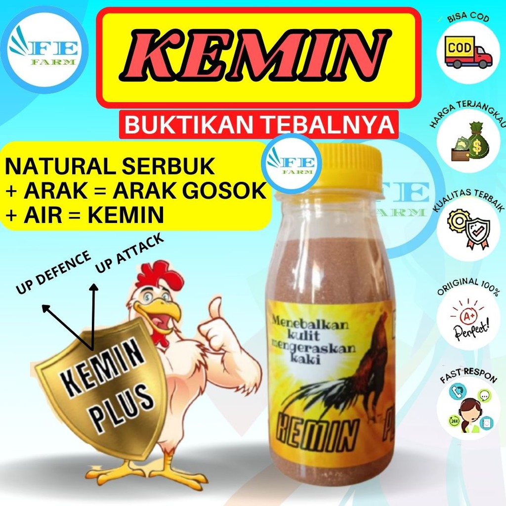 Penebal Kulit Ayam Pengeras Kaki Ayam Serbuk 80ml Kemin Plus