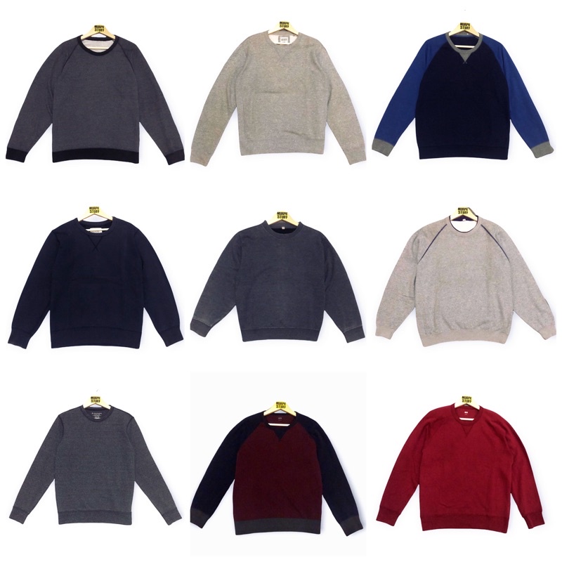 Crewneck Hoodie Ziphoodie Basic Uniqlo