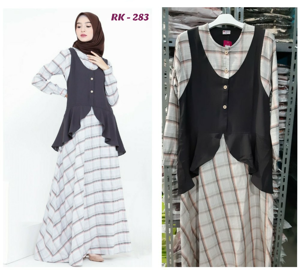 BISA COD - Gamis Wanita / Rauna RK 282 - RK 283 / Fashion Muslim