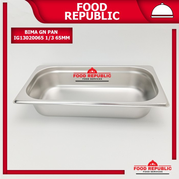 BIMA GASTRONOM FOOD PAN UKURAN 1/3 65mm - WADAH PRASMANAN STAINLESS