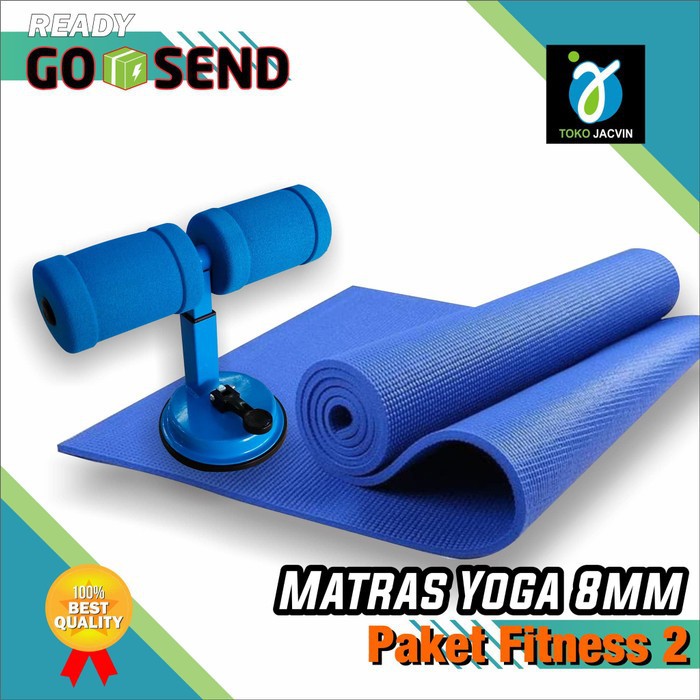 Paket Alat olahraga Mini Sit Up dan Matras Yoga mat Sit up assistansce