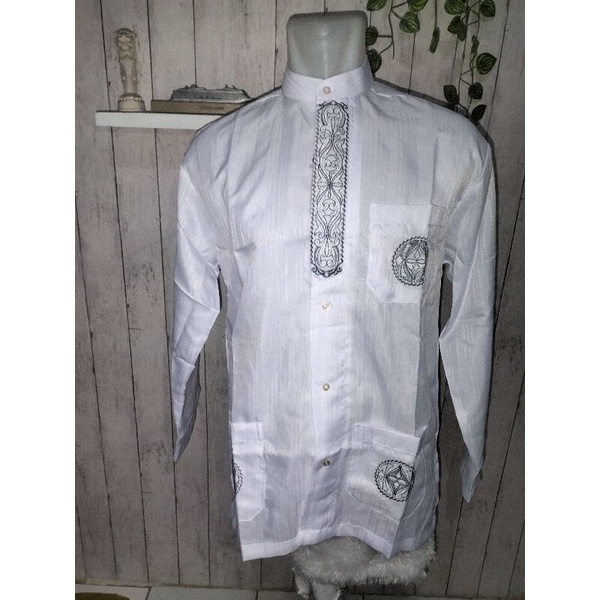 BAJU KOKO PUTIH PANJANG /TAKWA PUTIH BORDIR