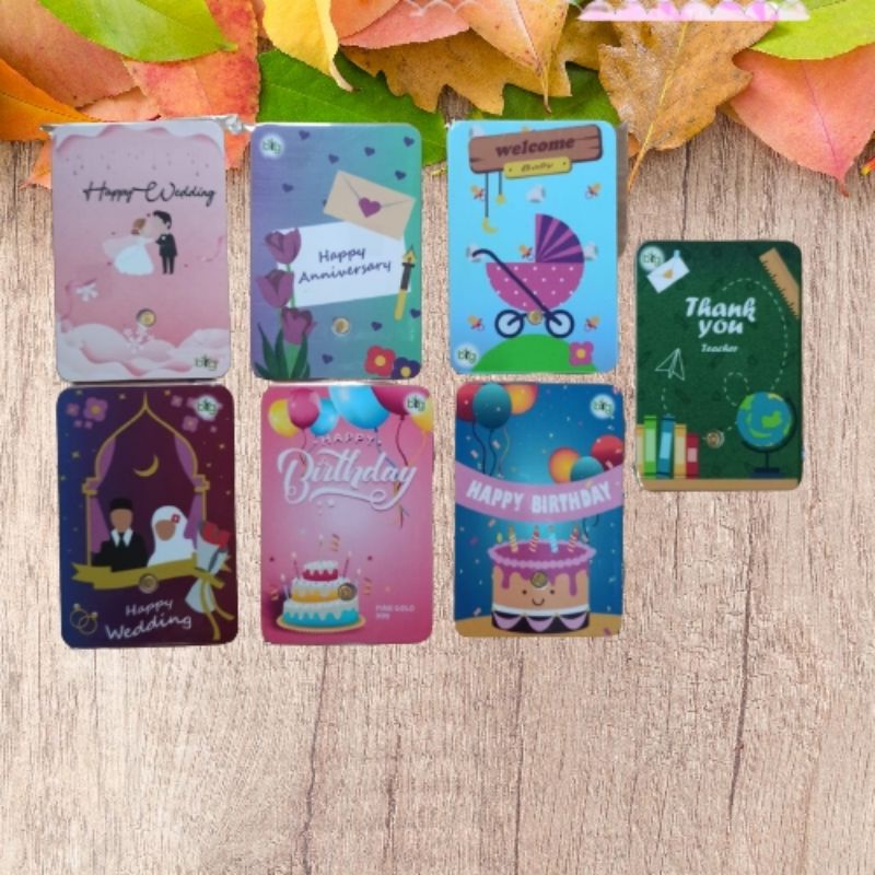 

Emas Mini PT. BIG 0,1 gram edisi gift card hadiah