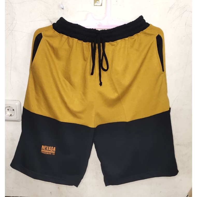 CELANA PENDEK POLOS NEVADA PRIA/WANITA READY SAMPAI UKURAN XXL