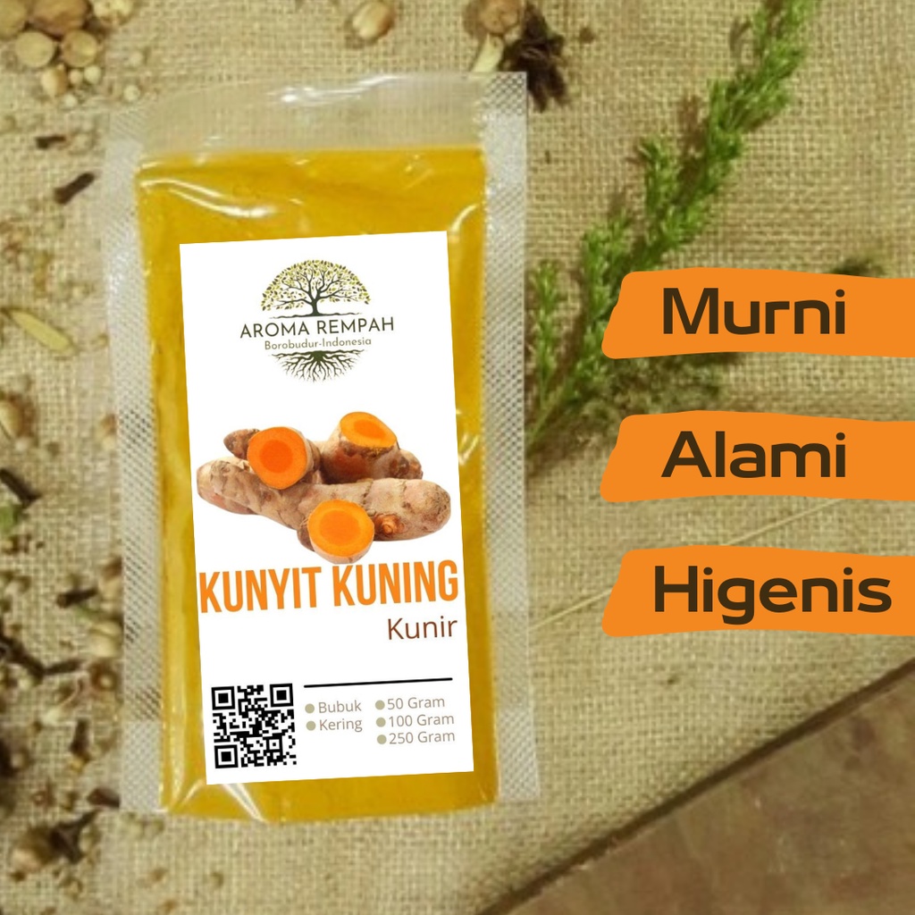 

KUNYIT KUNING BUBUK MURNI - Curcuma Longa - HERBAL - JSR - REMPAH - PREMIUM QUALITY EXPORT