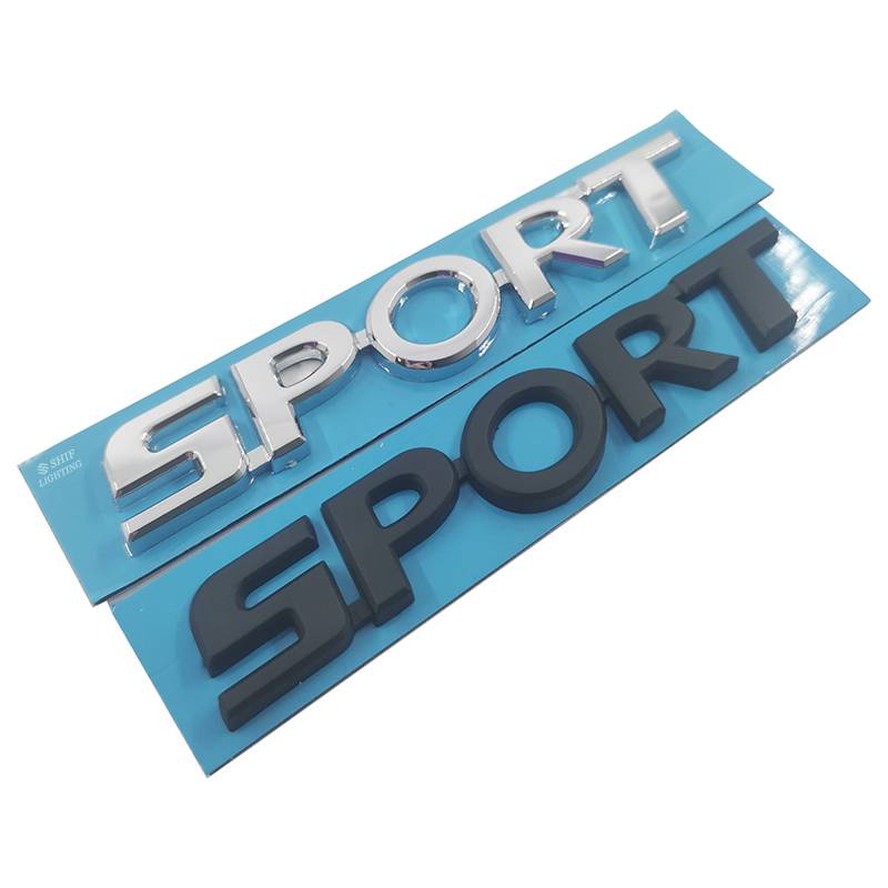 1 x ABS SPORT Letter Logo Car Auto Rear Emblem Badge Sticker Decal Replacement for TOYOTA Highlander