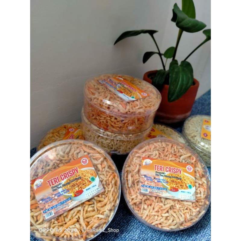 

teri crispi rasa original, balado, pedas manis, super pedas, 150g