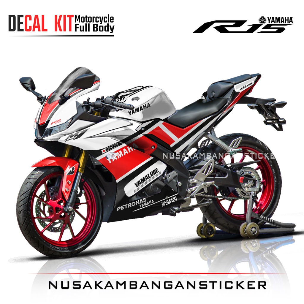 DECAL KIT STICKER YAMAHA R15 V3 YAMAHA ANNIVERSARY MERAH R15 V3 FULLBODY