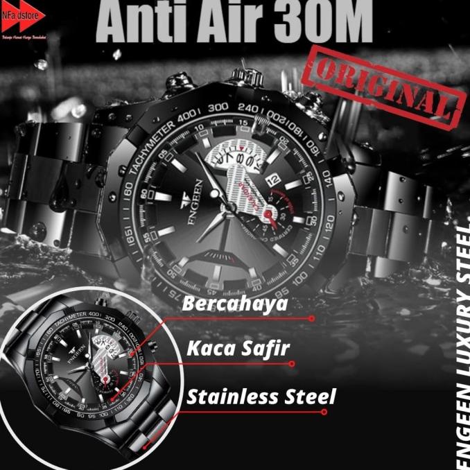 Jam Tangan Pria FNGEEN S001 LUXURY FULL STEEL Sport Quartz