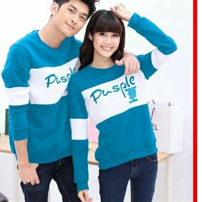 Update LUCKY-Baju Couple Lengan Panjang Pusple-Sweater Couple-Sweater Pasangan Cowok dan Cewek - Baj