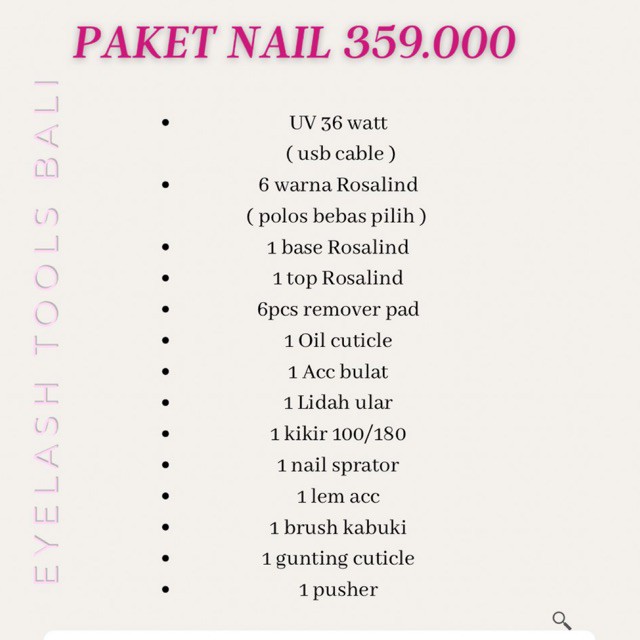 PAKET NAIL GEL POLISH PAKET BELAJAR NAIL ART PAKET HEMAT PAKET KUTEK ROSALIND