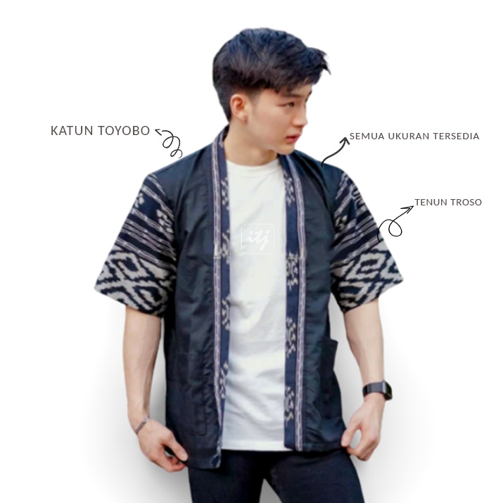 Batik Pria Blazer Pria Kimono Pria Outer Tenun Pria Atasan Pria Etnik Atasan Pria Tradisional