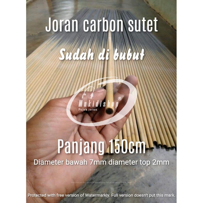 carbon sutet  bubut 150cm 7mm