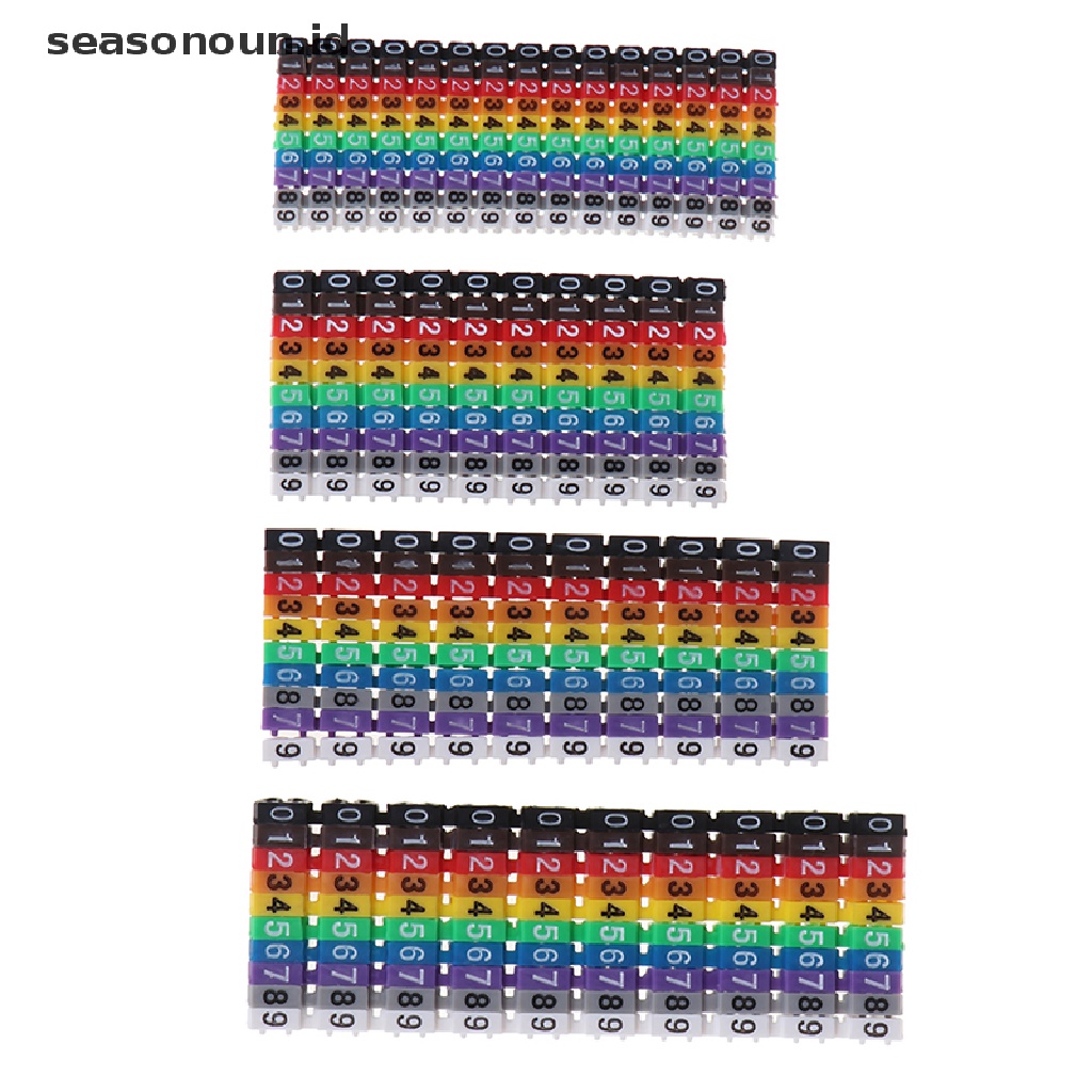 (seasonoun) Penanda Kabel Tipe C Warna-Warni Untuk 1.5 / 2.5 / 4 / 6mm2