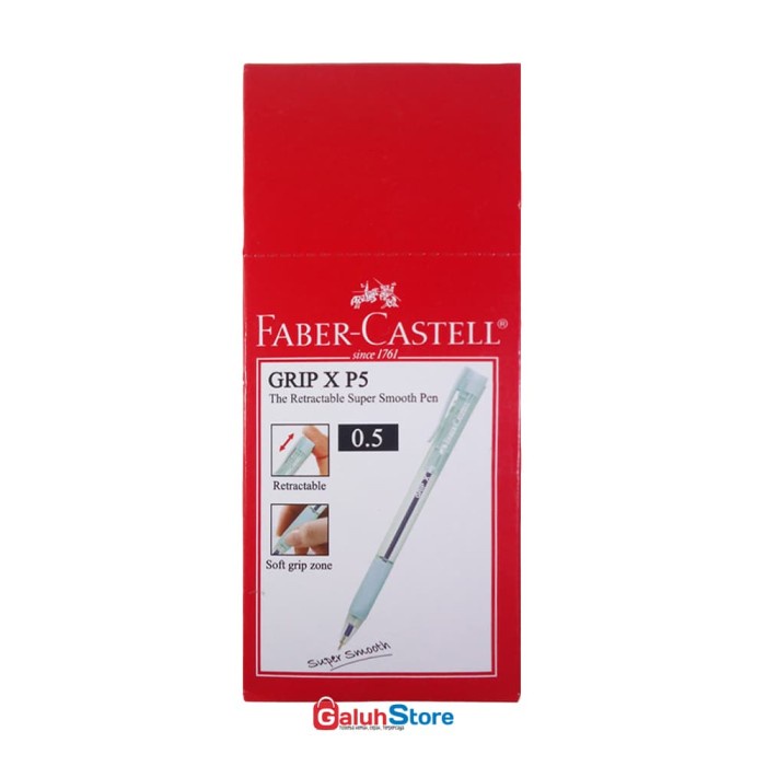 

Bergaransi Faber Castell Pulpen Grip Xp 5 0.5 Mm - Green - Tinta Hitam 1 Box (10 Limited