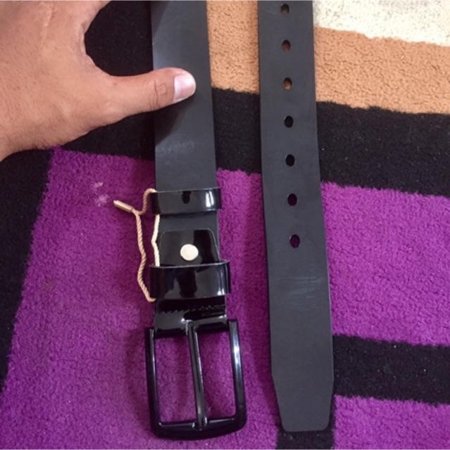 Ikat pinggang pria kulit sintetis fiber pala jarum #ikatpinggangpria #gesperpria #manbelt