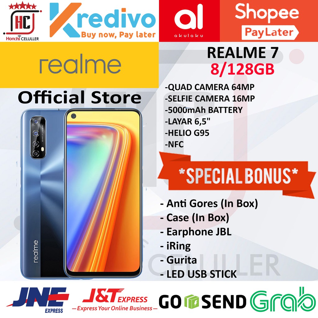 REALME 7 8/128GB GARANSI RESMI REALME INDONESIA ORIGINAL FULL BONUS