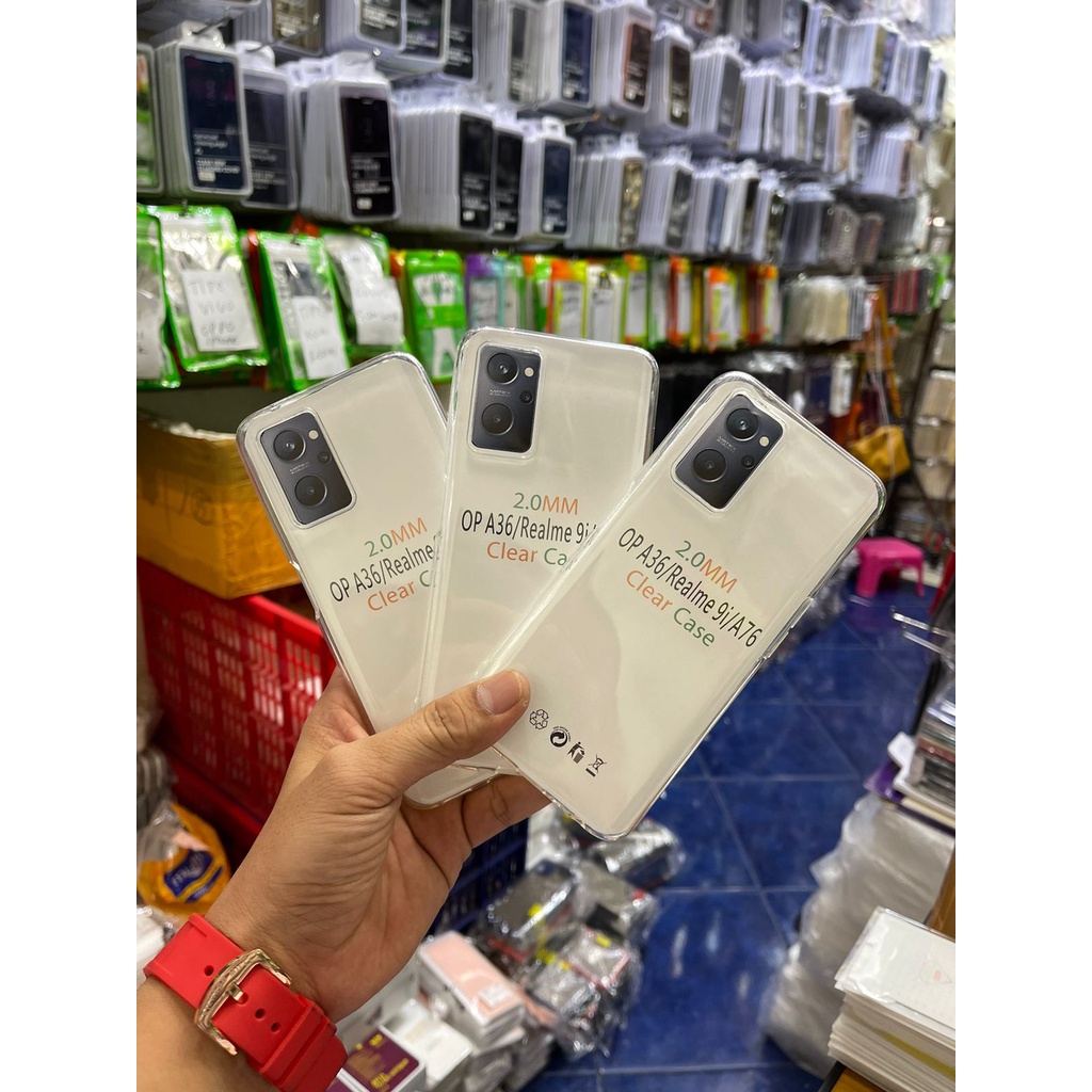 Oppo A76 Oppo A96 Oppo A36 Realme 9i Case Ultra Clear HD Premium Transparan Jelly Silicon Softcase  - White_Cell