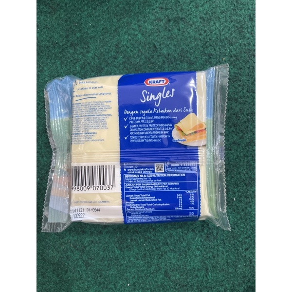 Keju Kraft Singles 10lembar 167gr