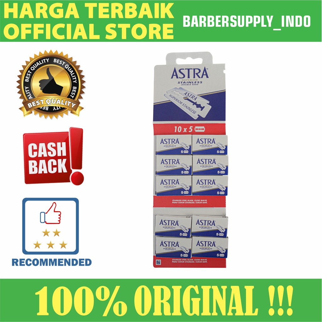 PISAU SILET RAZOR ASTRA SUPERIOR BARBER PANGKAS SALON ISI 50 PCS SILET