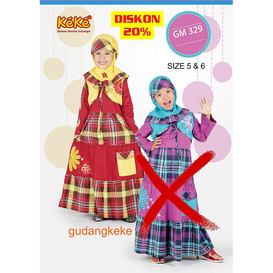 KEKE GM 329 GAMIS ANAK PEREMPUAN KEKE BUSANA MUSLIM