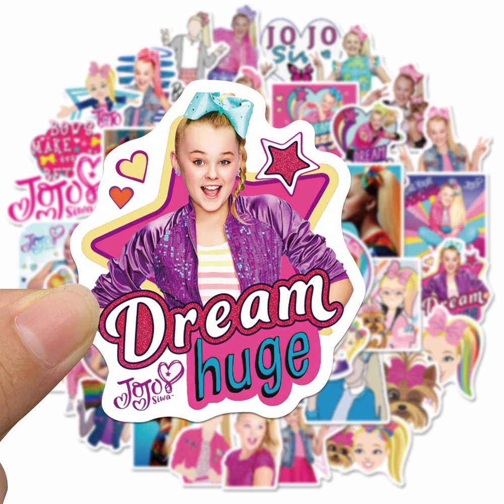 [In stock] 50 pieces of JoJo girl stickers personality fun hand account stickers box computer waterproof stickers