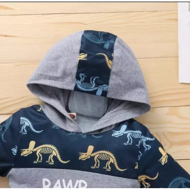 SETELAN HOODIE ANAK LAKI LAKI HOODIE ANAK 1-5 TAHUN HOODIE DINO TERBARU SETELAN HOODIE ANAK LAKI LAKI TERBARU BAJU ANAK TERBARU HOODIE DINO FOSIL HOODIE RAWR BOYS,,