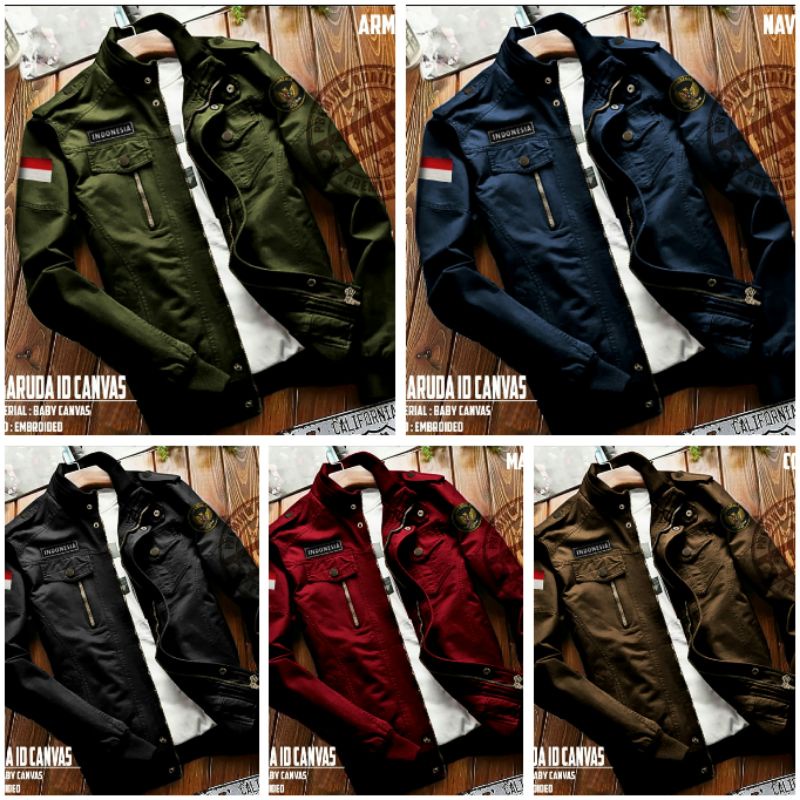 JKT CANVAS GARUDA JAKET PRIA JAKET MOTOR JAKET BOMBER PRIA FASHION PRIA CK