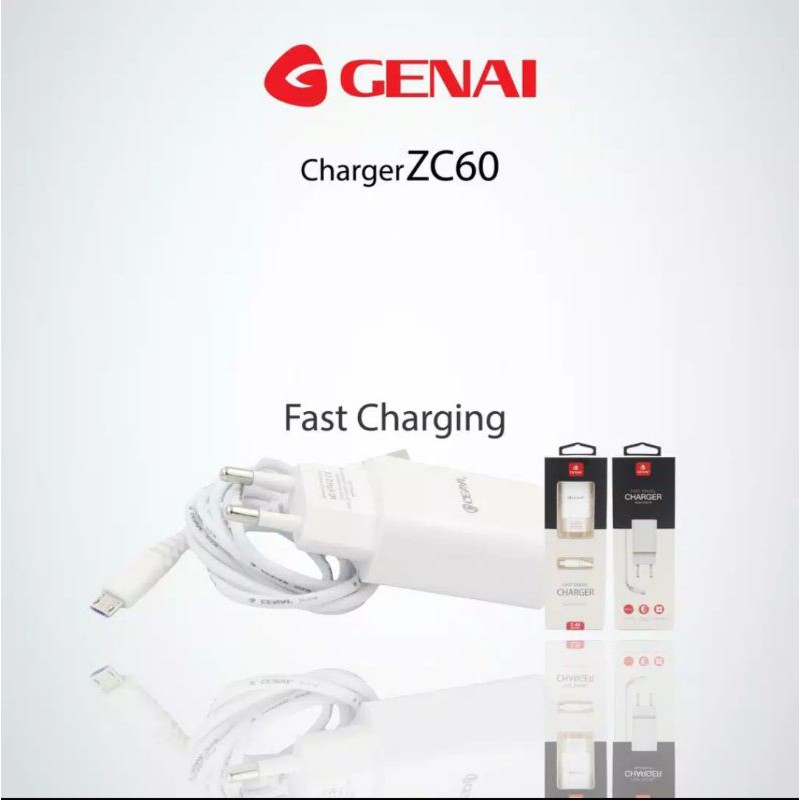 Travel Charger GENAI ZC60 MICRO USB FAST CHARGING 2.4A
