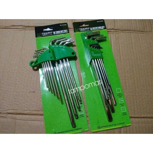 Kunci L Tekiro 2 Set BQ A-24 Kunci L Bintang Paket Kunci L Biasa