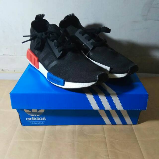 ADIDAS NMD R1 OG BLACK RED BLUE PREMIUM HIGH QUALITY