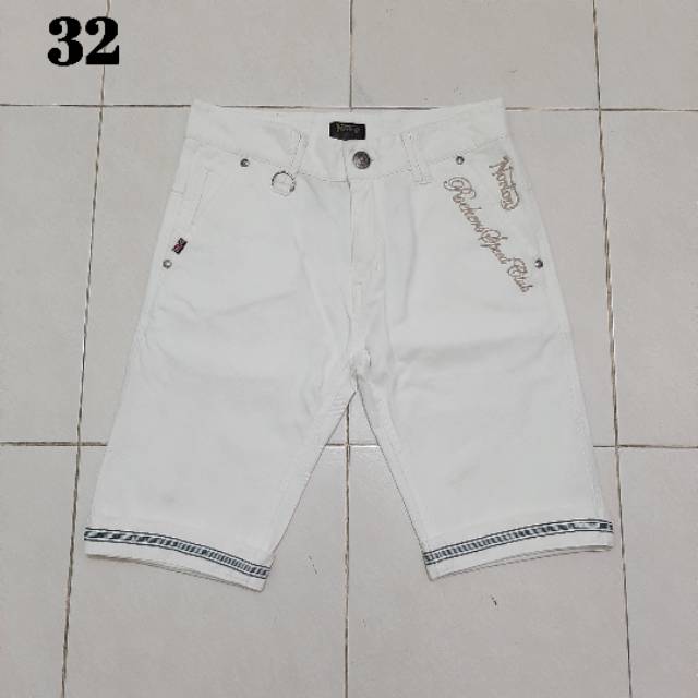 Celana Pendek Chinos Norton Semi Jeans Full White Second Branded Medan