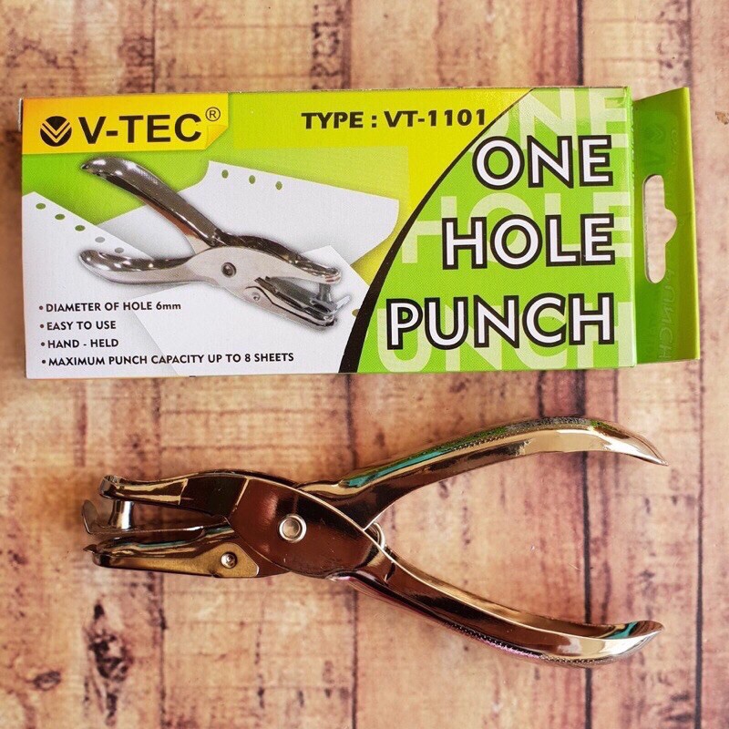 

Perforator 1 Lubang - Pelubang Kertas Pembolong Kertas 1 Lobang V-Tec