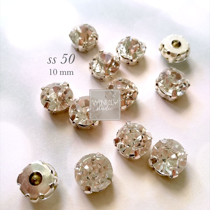 Diamond Cangkang SS50 10mm 1 lusin Kristal Cangkang Clear / Berlian Imitasi / Permata Cangkang