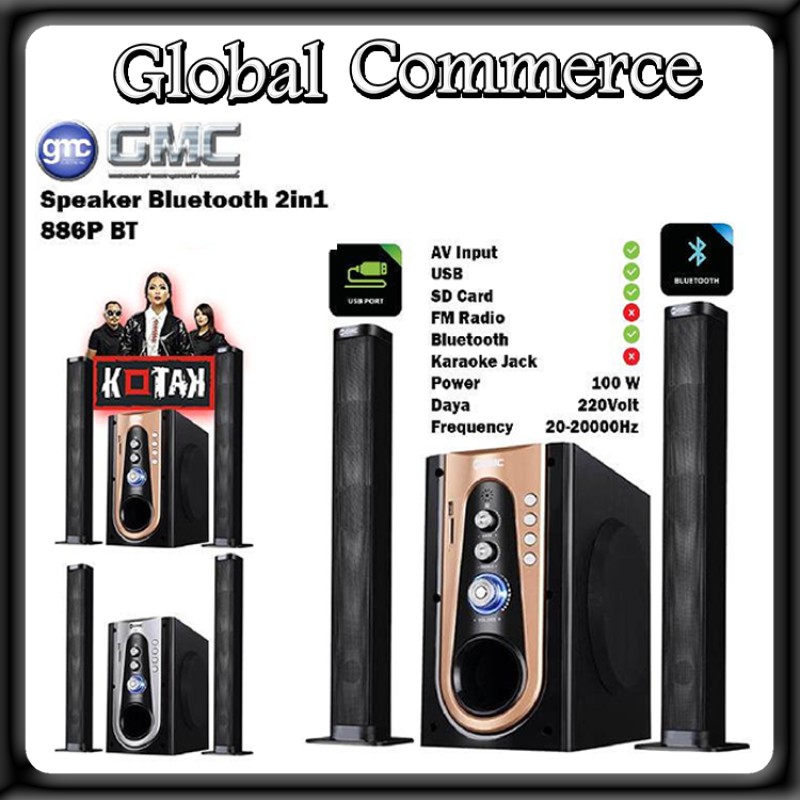 SPEAKER MEGA BASS - SPEAKER GMC 886P