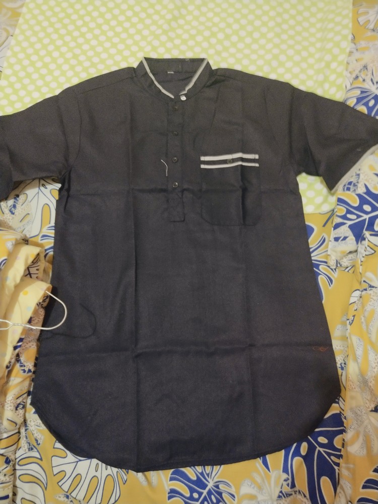 Batik Couple Sadewo Lengan Pendek Gamis Brokat Lebaran