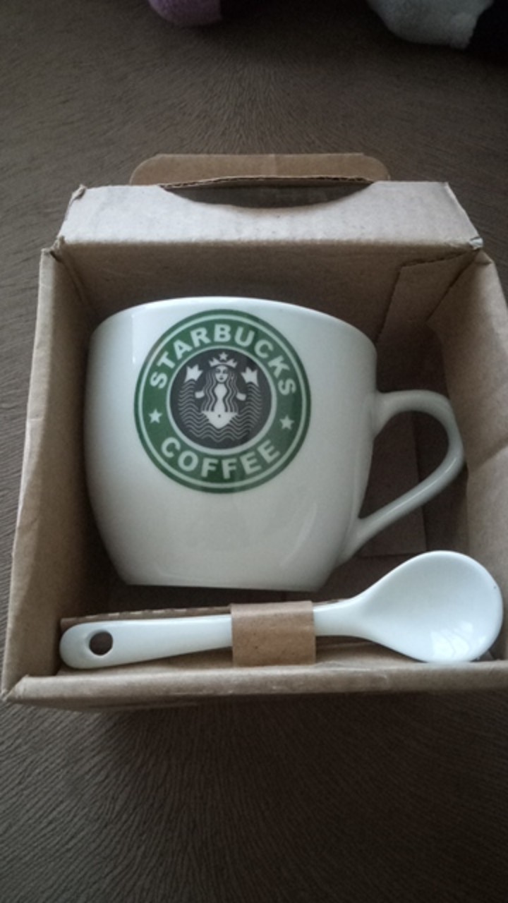 Cangkir Keramik Starbucks Gift Set Ceramic Mug Starbucks Dengan Sendok ( Harga Adalah Per Buah )