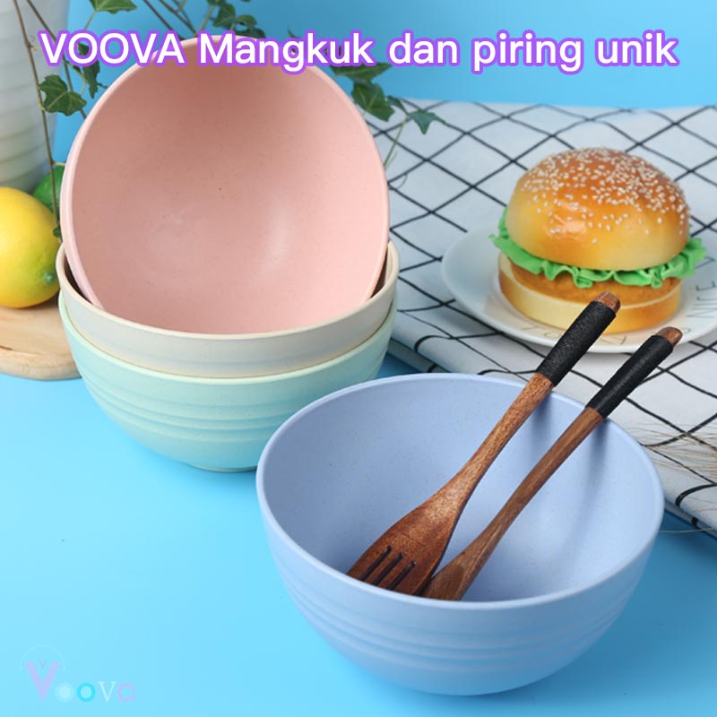 Mangkok Ramen dan Mie Mangkok Wheat Straw Bowl dan Piring /Mangkuk Plastik Microwave Warna Warni /Gandum kokoh / BPA Free