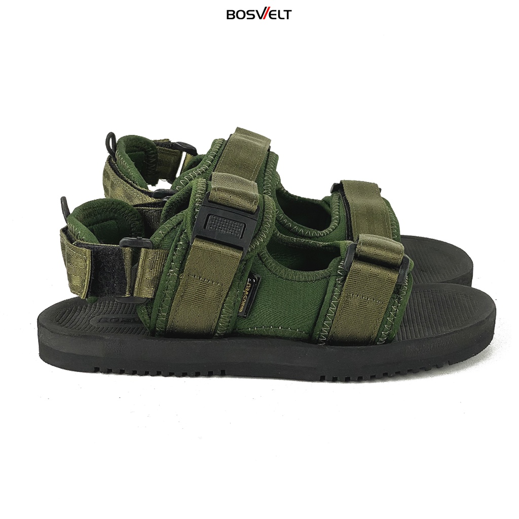 Bosvelt Original - Sandal Traveling Pria / Sendal Gunung / Flip Flop - Voka V2 Scarface Moss Green