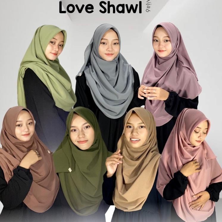Love Shawl by Arasa Hijab  Diamond Crepe Premium  Malay Shawl  Jilbab Syari  Bawal shawl  Pashmina S