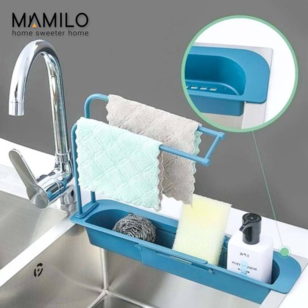 Rak Tempat Spon Sabun Cuci Piring Gantung Wastafel Drain Basket Mamilo