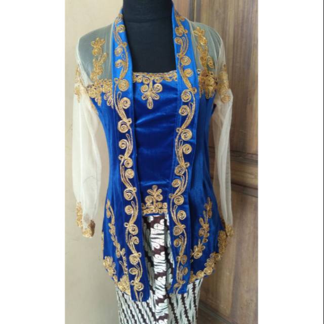 kebaya wanita Atasan kebaya kutubaru bludru tile modern dewasa
